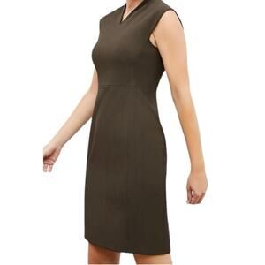 MM. LAFLEUR Dark Pine Green Shift Dress Office Night Out Date Night 10